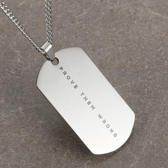 Accessories Prove Them Wrong Stainless Steel Dog Tag Necklace Poshmark